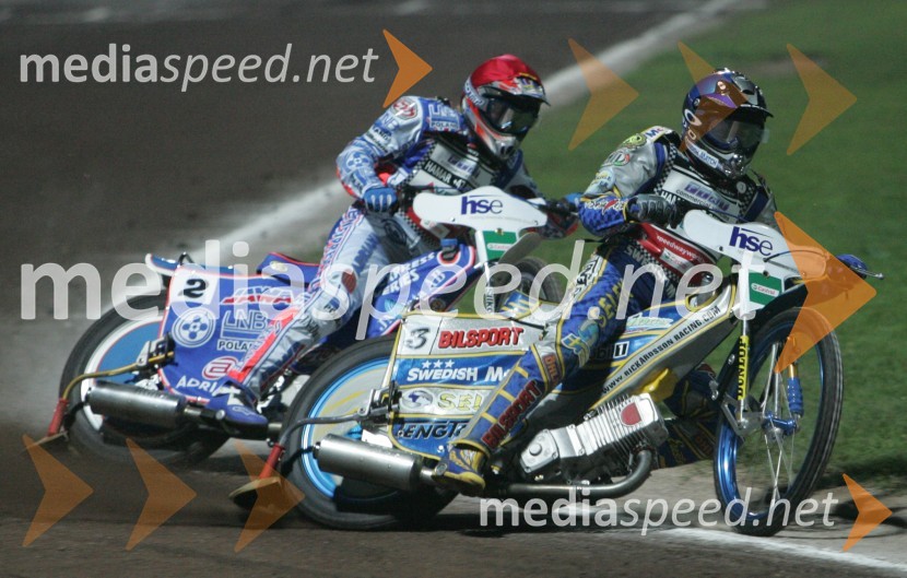 Tony Rickardsson (Švedska) in Jason Crump (Avstralija)
SPEEDWAY, VN Slovenije 2004