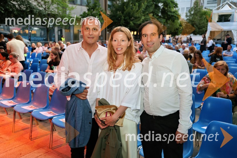  Danilo Rošker, direktor SNG Maribor;  Nataša Matjašec Rošker, igralka;  Simon Krečič, umetniški direktor Opere SNG MariborFestival Lent 2025, otvoritev