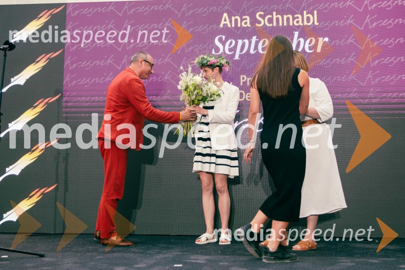  Igor Bratož, pisatelj;  Ana  Schnabl, pisateljica35. kresnika prejela Ana Schnabl