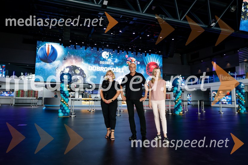  Urša Zupan, izvršna direktorica Odisejada d.o.o.;  Ivo Boscarol, podjetnik, generalni direktor Pipistrel d.o.o.;  Maša Čertalič, vodja strateških projektov Boscarol d.o.o.ODISEJA odpira svoja vrata