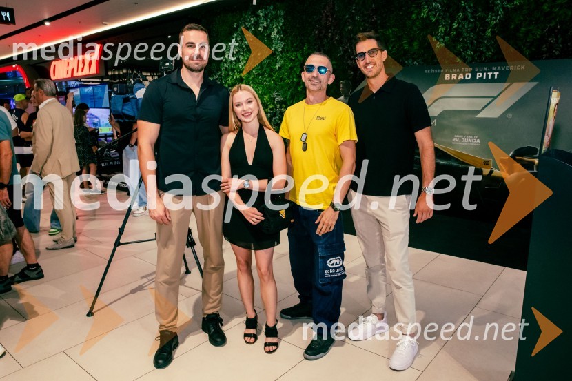  Črt Slavec, fotograf;  Nika Dvoršak;  Drey Nitrous, mojster driftanja;  ... Premiera filma F1 v Cineplexx Ljubljana