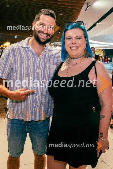  Uroš Bitenc, moderator, vplivnež;  Tanja Divac, novinarkaPremiera filma F1 v Cineplexx Ljubljana
