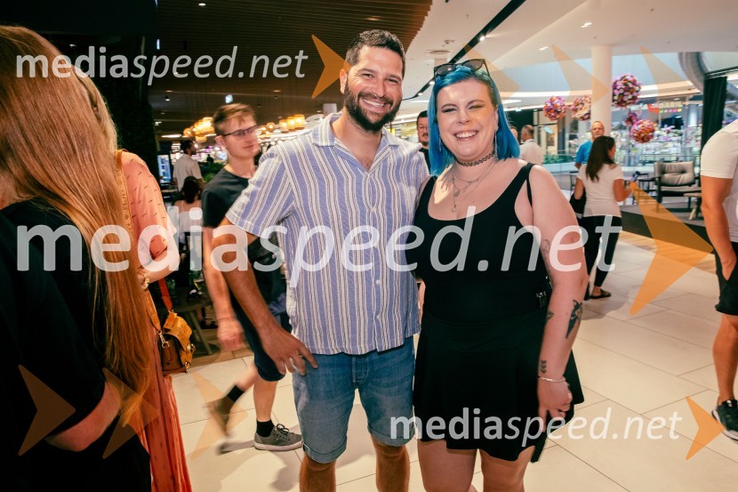  Uroš Bitenc, moderator, vplivnež;  Tanja Divac, novinarkaPremiera filma F1 v Cineplexx Ljubljana