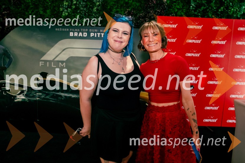  Tanja Divac, novinarka;  Ana Raščan, voditeljica in novinarkaPremiera filma F1 v Cineplexx Ljubljana