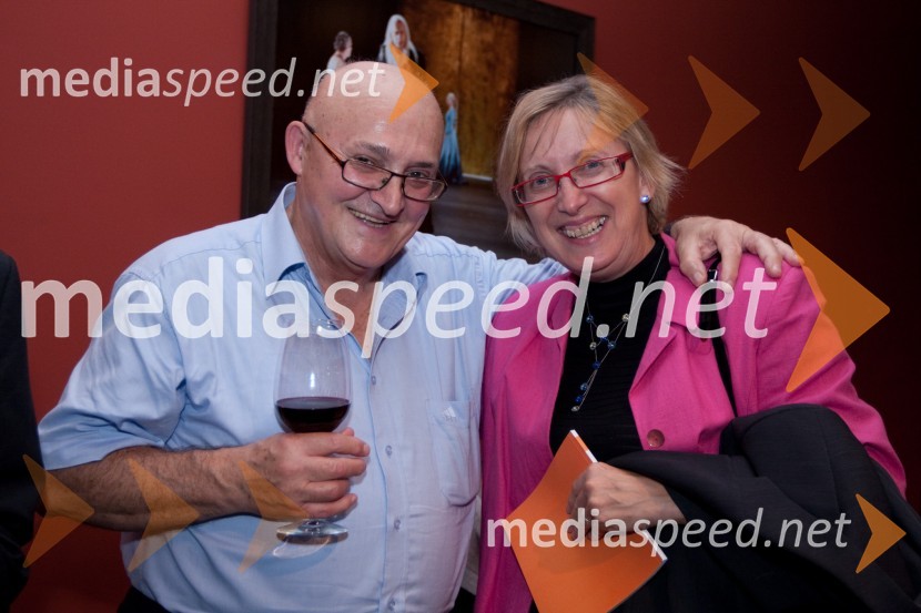 Vasilij Vasko Polič, vrhovni sodnik in Tina Bitenc, pravnica, soproga Andreja PengovaCenci, premiera v Mestnem gledališu ljubljanskem (MGL)