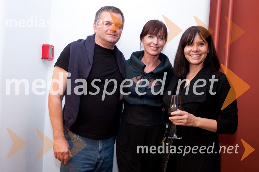 Boris Vošnjak, Bernarda Oman, igralka in Zdenka Vošnjak 	 
Cenci, premiera v Mestnem gledališu ljubljanskem (MGL)