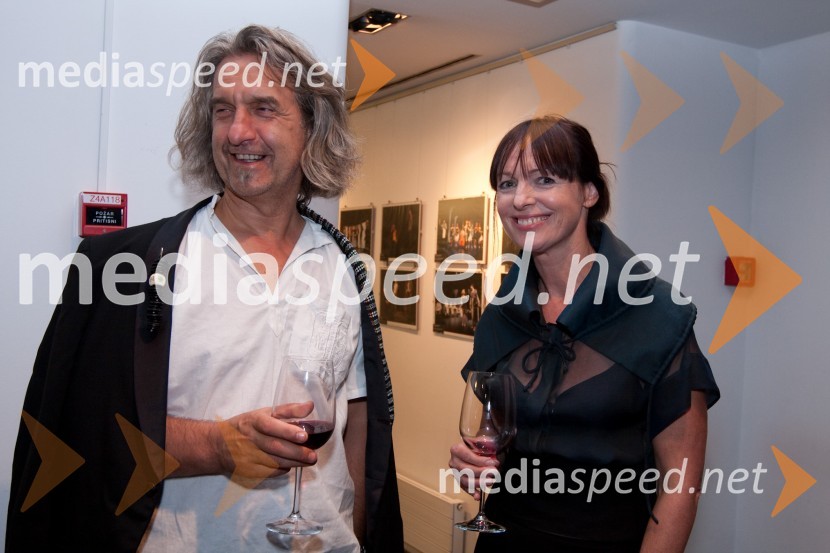 Andrej Erjavec, scenograf in Bernarda Oman, igralkaCenci, premiera v Mestnem gledališu ljubljanskem (MGL)