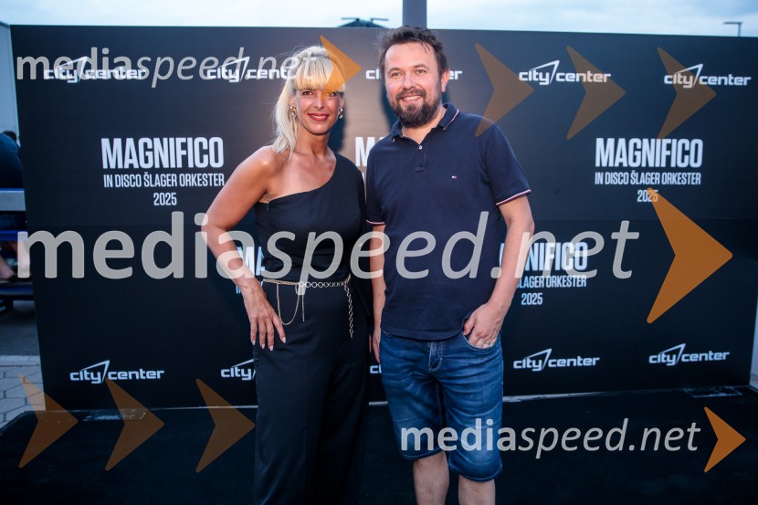  Darja Lesjak, center manager, Citycenter Celje;  Marko Pavčnik, chef, restavracija PavusVeliki koncert Magnifica ob 15-letnici Citybanda
