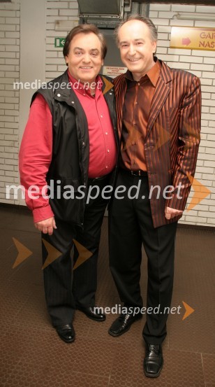 Krunoslav Kičo Slabinac, hrvaški pevec in Rajko Djordjevič, direktor VTV (Velenjska televizija)Parada humorja 2006