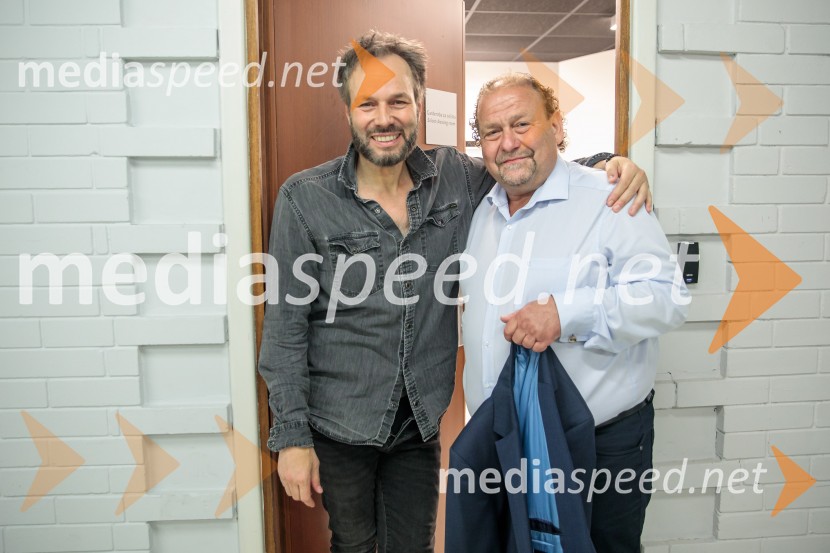  Josep Vicent, dirigent;  Darko  Brlek, direktor in umetniški vodja, Festival LjubljanaLa Fura dels Baus, Joseph Haydn: Stvarjenje na 73. Ljubljana Festivalu