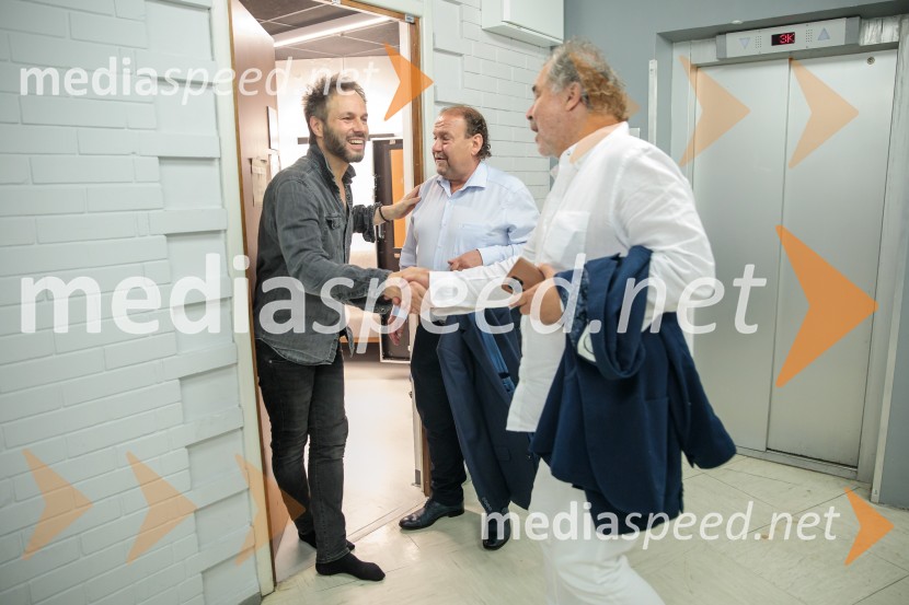  Josep Vicent, dirigent;  Darko  Brlek, direktor in umetniški vodja, Festival Ljubljana;  ... La Fura dels Baus, Joseph Haydn: Stvarjenje na 73. Ljubljana Festivalu