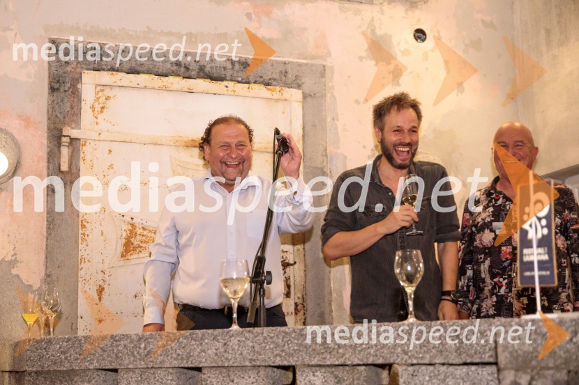  Darko  Brlek, direktor in umetniški vodja, Festival Ljubljana;  Josep Vicent, dirigent;  Carlus  Padrissa, režiserLa Fura dels Baus, Joseph Haydn: Stvarjenje na 73. Ljubljana Festivalu