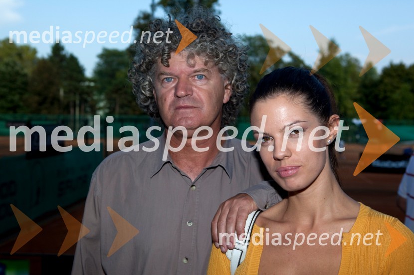 Nenad Nikolič - Neco, organizator turnirja in direktor športne agencije Nispo in Sabina Remar, Miss Universe 2004 ter manekenkaTeniški turnir Tivoli Cup 2009