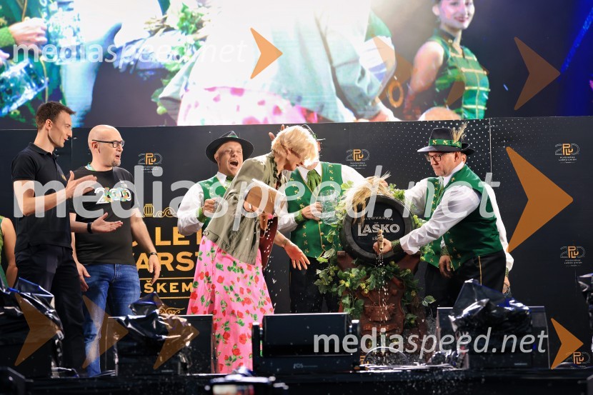  Marko Šantej, župan, Občina Laško;  Miha  Mirt, direktor STIK Laško;  Marta Bulhak, direktorica Pivovarna Laško Union60. festival Pivo in cvetje 2025 odprli Magnifico, Šank Rock, Jan Plestenjak, Luka Basi in Dejan Dogaja