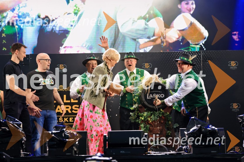  Marko Šantej, župan, Občina Laško;  Miha  Mirt, direktor STIK Laško;  Marta Bulhak, direktorica Pivovarna Laško Union60. festival Pivo in cvetje 2025 odprli Magnifico, Šank Rock, Jan Plestenjak, Luka Basi in Dejan Dogaja