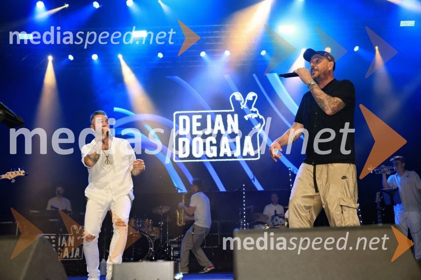  Dejan Krajnc, Dejan Dogaja;  Boštjan Čukur, raper, 6 Pack Čukur60. festival Pivo in cvetje 2025 odprli Magnifico, Šank Rock, Jan Plestenjak, Luka Basi in Dejan Dogaja