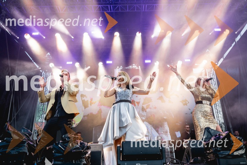  Luka Basi, pevec;  Marjetka Vovk, pevka, duo Maraaya;  Nastja  Gabor, pevka60. festival Pivo in cvetje 2025 odprli Magnifico, Šank Rock, Jan Plestenjak, Luka Basi in Dejan Dogaja