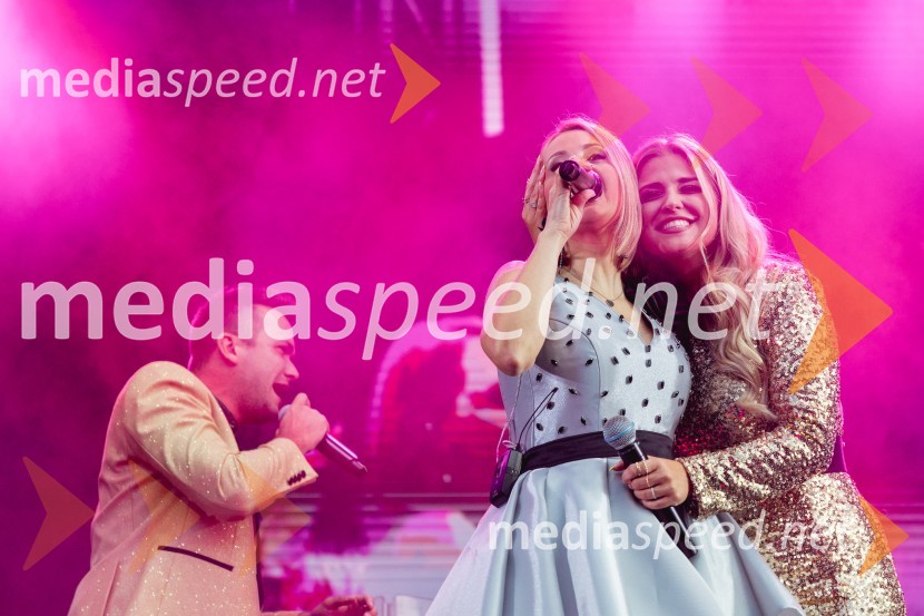  Luka Basi, pevec;  Marjetka Vovk, pevka, duo Maraaya;  Nastja  Gabor, pevka60. festival Pivo in cvetje 2025 odprli Magnifico, Šank Rock, Jan Plestenjak, Luka Basi in Dejan Dogaja