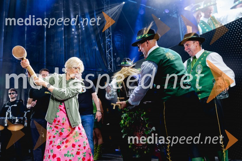  Marta Bulhak, direktorica Pivovarna Laško Union60. festival Pivo in cvetje 2025 odprli Magnifico, Šank Rock, Jan Plestenjak, Luka Basi in Dejan Dogaja