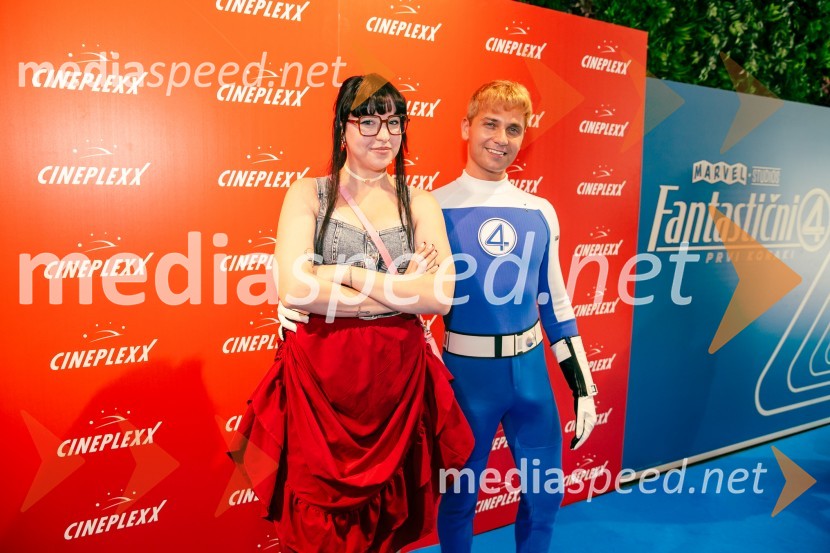  Kaja Kočevar- Kaya Solo, vlogerka;  Matic  Gaiser, cosplayer, costumerVečer superjunakov s filmom Fantastični 4: prvi koraki v Cineplexx Ljubljana