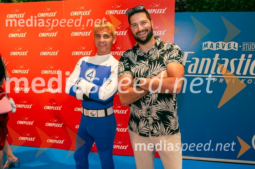  Matic  Gaiser, cosplayer, costumer;  Uroš Bitenc, moderator, vplivnežVečer superjunakov s filmom Fantastični 4: prvi koraki v Cineplexx Ljubljana