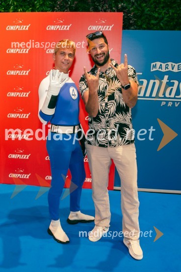  Matic  Gaiser, cosplayer, costumer;  Uroš Bitenc, moderator, vplivnežVečer superjunakov s filmom Fantastični 4: prvi koraki v Cineplexx Ljubljana