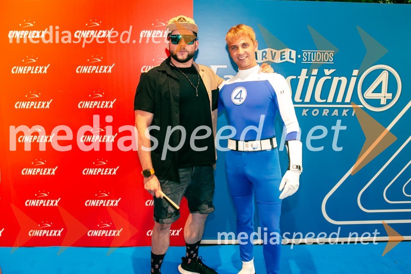  Klemen Bunderla, radijski voditelj, radio Aktual;  Matic  Gaiser, cosplayer, costumerVečer superjunakov s filmom Fantastični 4: prvi koraki v Cineplexx Ljubljana