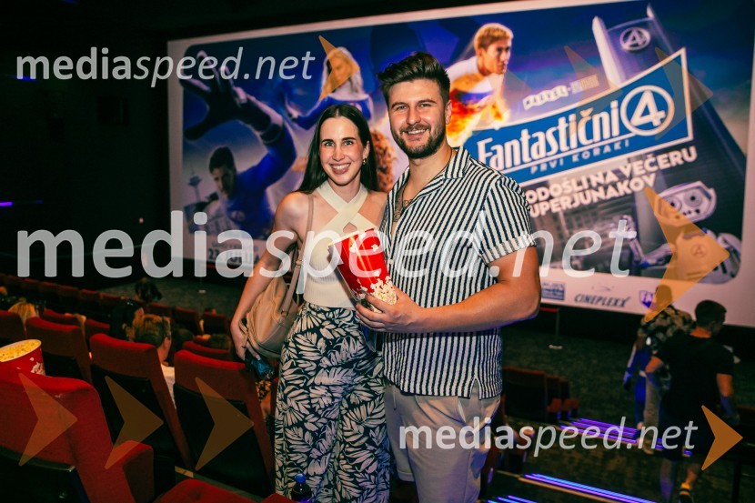  Lucija Burgar, študentka seksologije;  Jan Potrč, glasbenikVečer superjunakov s filmom Fantastični 4: prvi koraki v Cineplexx Ljubljana