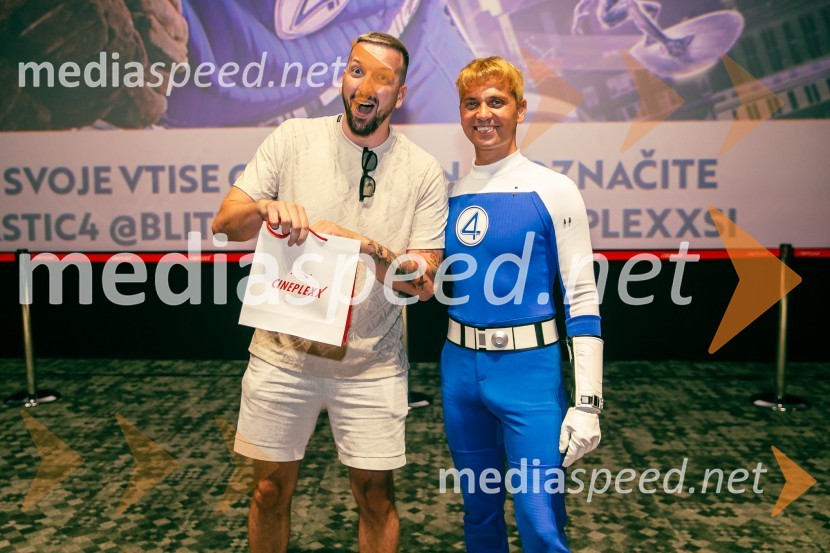  Pero Martić;  Matic  Gaiser, cosplayer, costumerVečer superjunakov s filmom Fantastični 4: prvi koraki v Cineplexx Ljubljana