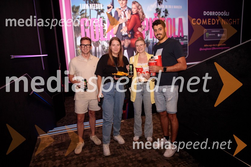  David Dobrikovic;  Patricija Kastelic;  Evelina Štefin;  Rok KalarGola pištola, premiera v Cineplexx Ljubljana