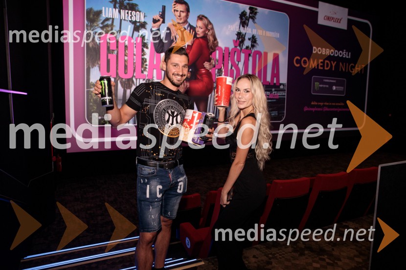  Aljaž  Gazdek;  Patricija Štifter - RIYA, model, pevka, tiktokerkaGola pištola, premiera v Cineplexx Ljubljana