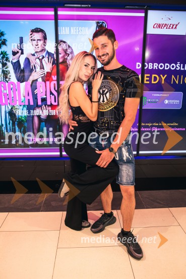  Patricija Štifter - RIYA, model, pevka, tiktokerka;  Aljaž  GazdekGola pištola, premiera v Cineplexx Ljubljana