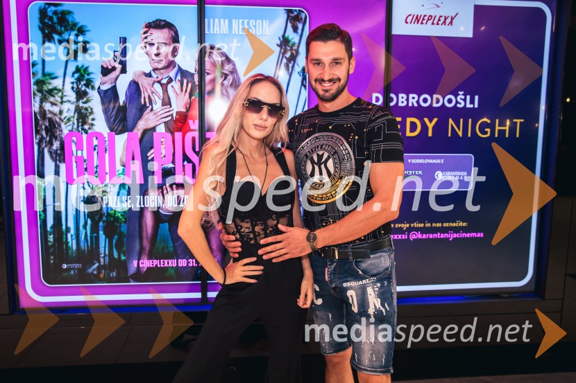  Patricija Štifter - RIYA, model, pevka, tiktokerka;  Aljaž  GazdekGola pištola, premiera v Cineplexx Ljubljana
