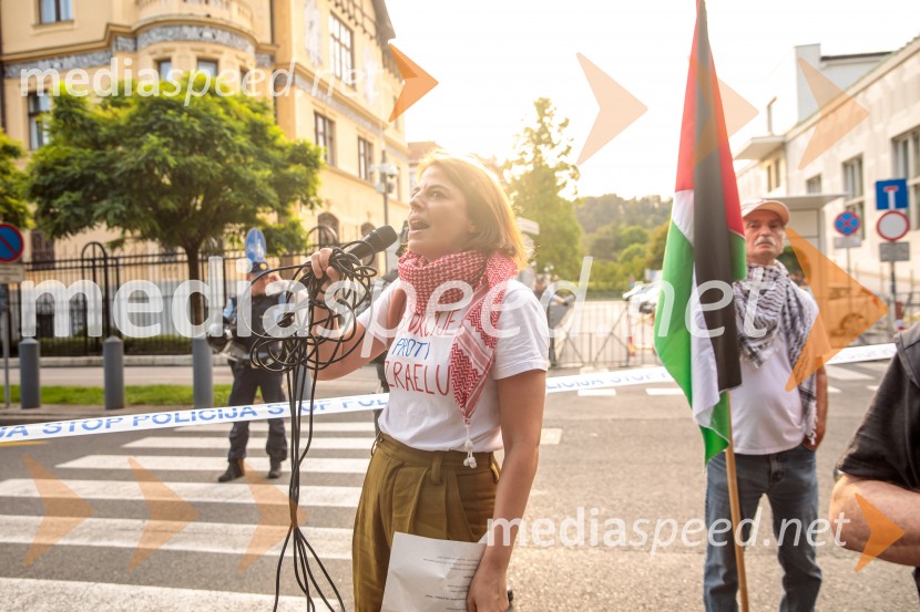  Zala Primc, aktivistkaProtest civilne družbe Gaza strada, kaj dela vlada!?