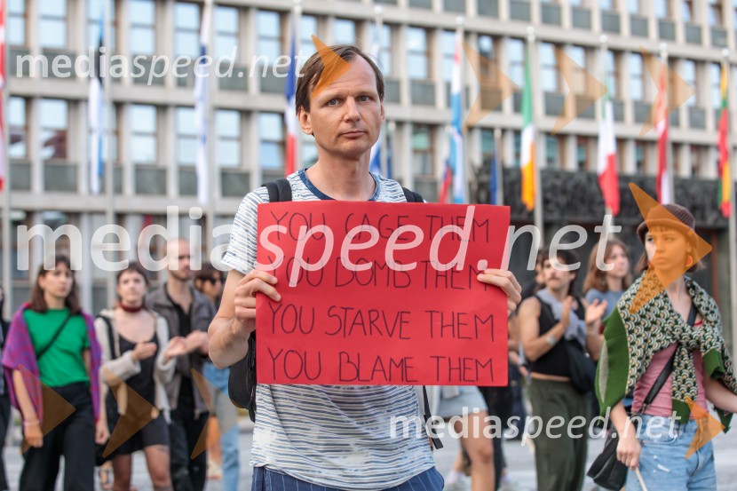 Protest civilne družbe Gaza strada, kaj dela vlada!?