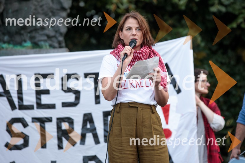  Zala Primc, aktivistkaProtest civilne družbe Gaza strada, kaj dela vlada!?