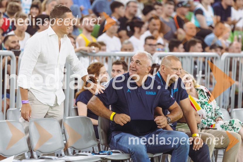  ... ;  Saša Dončić, košarkar, trener;  Matej Erjavec, predsednik, Košarkarska Zveza SlovenijeSlovenija : Nemčija, Košarka