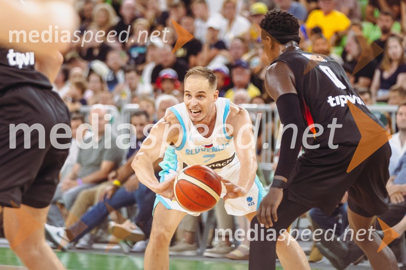  Matej Erjavec, predsednik, Košarkarska Zveza Slovenije;  Klemen Prepelič, košarkarSlovenija : Nemčija, Košarka