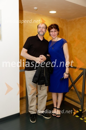  Matjaž  Marinič;  Špela  Kopitar, vodja programa Stare elektrarneMladi levi 2025, otvoritev festivala