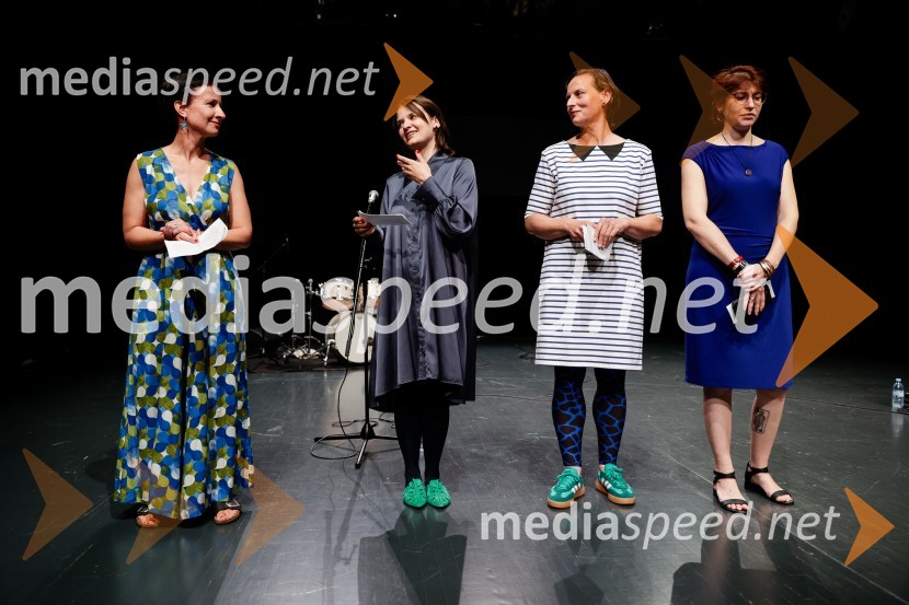  Maja Vižin, izvršna producentka festivala Mladi levi;  Klara  Drnovšek Solina, sokuratorica programa Mladi levi;  Alma  Redžić Selimović, direktorica Bunkerja;  Špela  Kopitar, vodja programa Stare elektrarneMladi levi 2025, otvoritev festivala