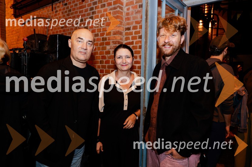  Goran Garevski, direktor, HYCU ;  Petra Pogorevc, dramaturginja in avtorica;  Jernej Potočan, režiserMladi levi 2025, otvoritev festivala