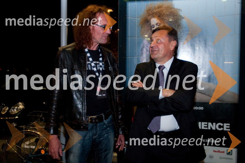 Simon Kardum, direktor Kina Šiška in Zoran Jankovič, župan LjubljaneLaibach in Juno Reactor, koncert
