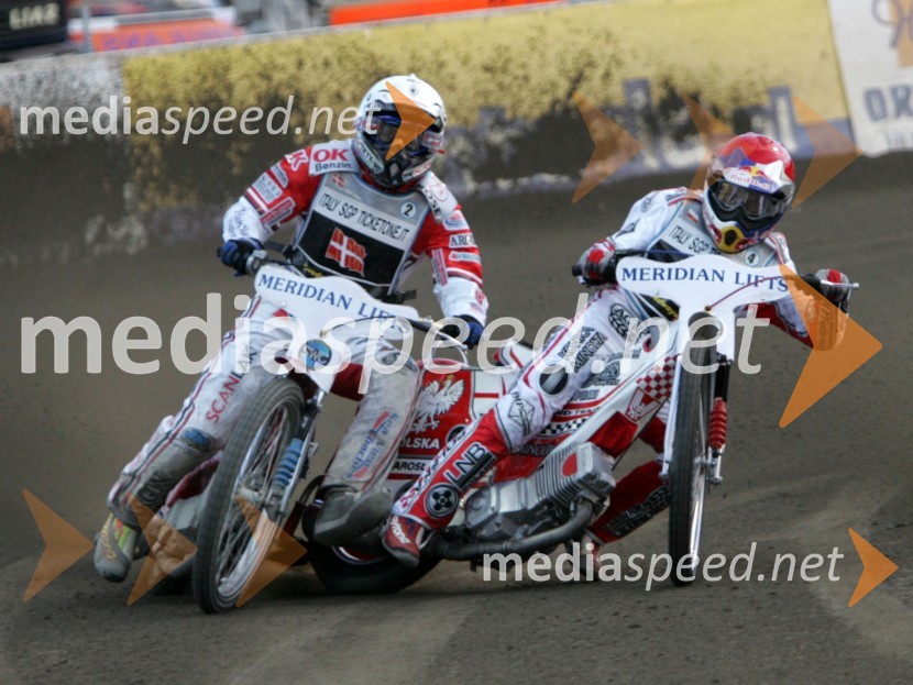 Bjarne Pedersen (Danska) in Jaroslaw Hampel (Poljska)SPEEDWAY, Ekipno svetovno prvenstvo 2005
