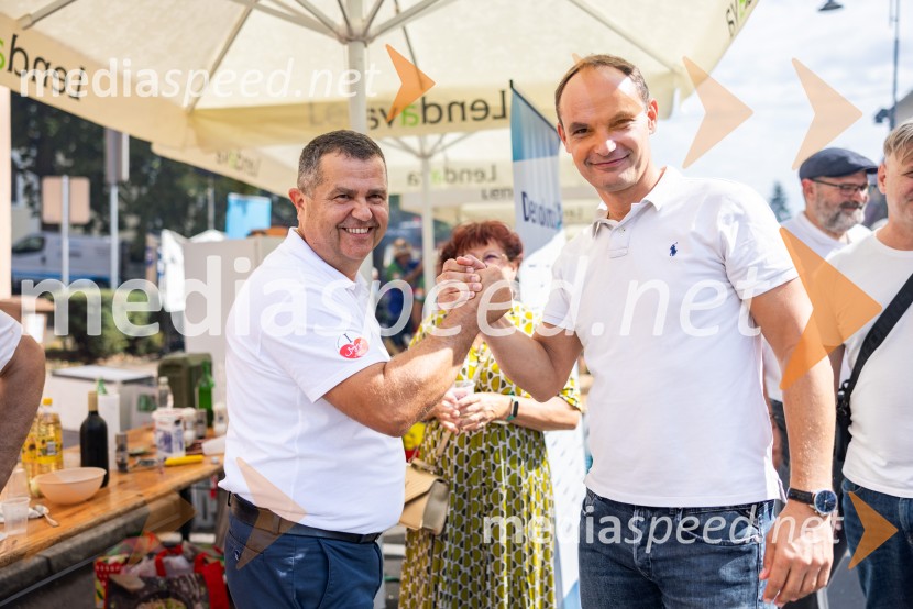  Janez Magyar, župan, Občina Lendava;  Anže Logar, predsednik stranke Demokrati, poslanec Državnega zbora Republike SlovenijeBogračfest 2025: kulinarični vrhunec Festivala Vinarium