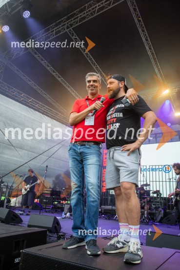  Bor Greiner, odgovorni urednik, Radio City;  David Gorinšek, moderator Radio CityRadio City 30 let z velikim koncertom pod Pohorjem