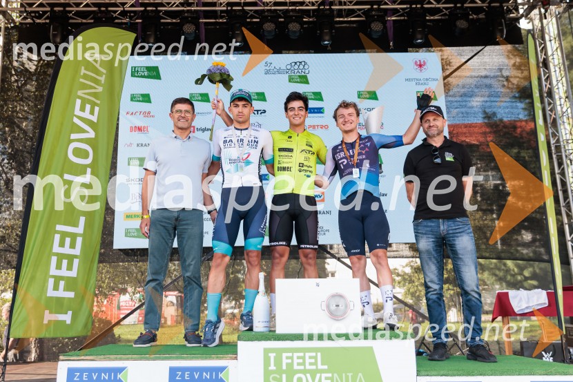  Matjaž Rakovec, župan Mestne občine Kranj;  Thomas Capra, kolesar;  José Juan Prieto, kolesar;  Riley Pickrell, kolesar;  ... 57. Velika nagrada Kranja, najstarejša slovenska kolesarska dirka