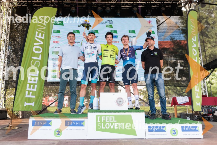  Matjaž Rakovec, župan Mestne občine Kranj;  Thomas Capra, kolesar;  José Juan Prieto, kolesar;  Riley Pickrell, kolesar;  ... 57. Velika nagrada Kranja, najstarejša slovenska kolesarska dirka