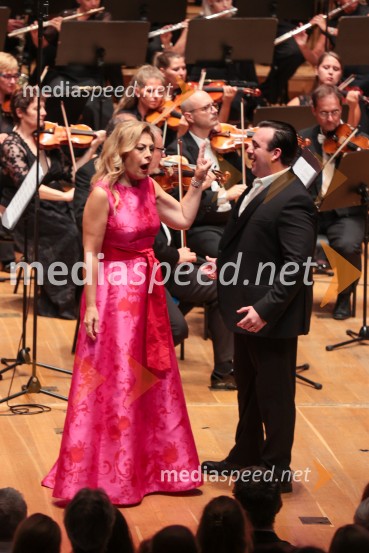  Sondra Radvanovsky, operna pevka;  Jonathan Tetelman, operni pevecOpera Tosca Giacoma Puccinija, Ljubljana Festival