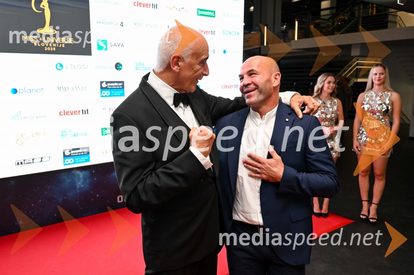  Ivo Boscarol, podjetnik, generalni direktor Pipistrel d.o.o.;  Dejan Zavec, nekdanji boksarMiss Universe Slovenije 2025 je Hana Klaut