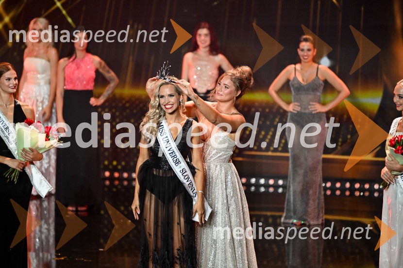  Hana Klaut, Miss Universe Slovenije 2025;  Emina Ekić, Miss Universe 2017Miss Universe Slovenije 2025 je Hana Klaut